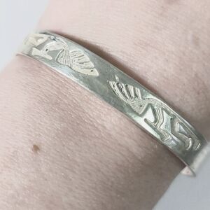 1950'S Mexican Hallmarked Sterling Silver Bracelet